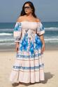 Vestido Plus Size Mar de Flores