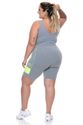 Bermuda Fitness Plus Size Proteção UV 50+ Mescla