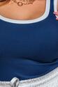 Regata Plus Size Canelada Ravena Azul