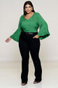 Blusa Plus Size Flor do Rio - Verde