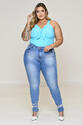 Cropped Plus Size Azul