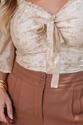Blusa Ciganinha Plus Size Jasmim Bege
