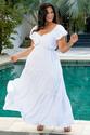 Vestido Plus Size Rainha do Sol Branco