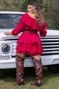 Conjunto Ciganinha e Short Saia Marsala