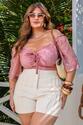 Blusa Ciganinha Plus Size Jasmim Rosa