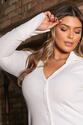 Blusa Plus Size Canelada Com Botoes Off