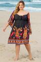 Vestido Plus Size Bruma Solar - Preto