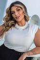 Blusa Muscle Tee Plus Size Bordada