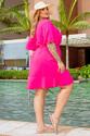 Vestido Plus Size Busto Transpassado Pink