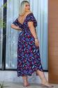 Vestido Plus Size Midi Com Fenda