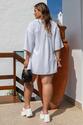 Conjunto Plus Size Kimono e Short Jacquard Branco