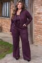 Calça Plus Size em Suede - Marrom