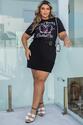 T-shirt Plus Size Golf Wives - Preto