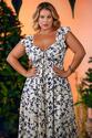 Vestido Plus Size Estampado Off White