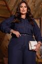 Conjunto Plus Size Pesponto Azul