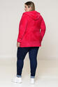 Casaco Plus Size Fleece Pink com Capuz