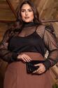Blusa Plus Size Pipoca Preto