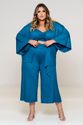 Trijunto Plus Size Kimono Azul