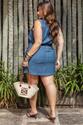 Conjunto Plus Size Bolsos Cargo Pesponto Azul