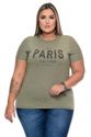 T-shirt Plus Size Bordado Paris