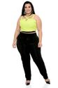 Top Cropped Plus Size Verde Neon