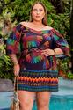 Vestido Preto Plus Size Curto