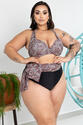 Calcinha  Plus Size Com Saída Embutida Animal Print