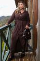 Chemise Plus Size Com Cinto Marrom