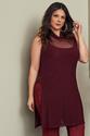 Blusa Plus Size Tule Vinho