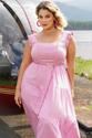 Vestido Plus Size Midi Rosa