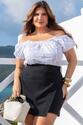 Blusa Ciganinha Plus Size Laise Branca - Branco