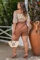 Blusa Ciganinha Plus Size Jasmim Bege