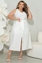 Conjunto Plus Size Saia Longa E Regata Off White