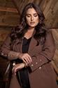 Blazer Plus Size Alfaiataria Classico Marrom