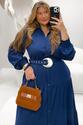 Vestido Chemise Plus Size Viscose Sarjada