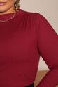 Blusa Plus Size Canelada Com Pregas